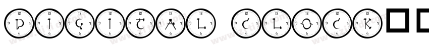 digital clock字体转换